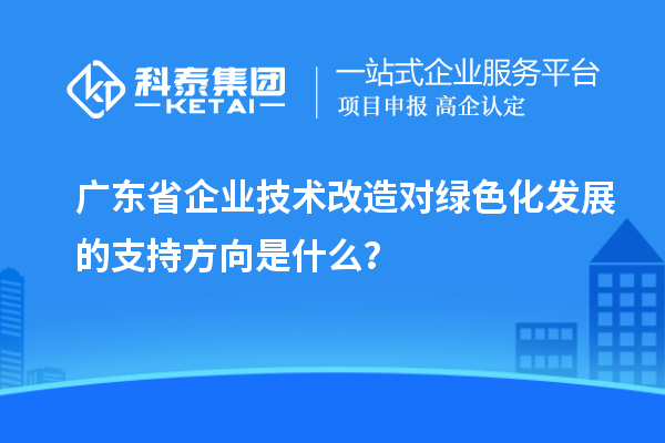 广东省企业技术改造对绿色化发展的支持方向是什么？