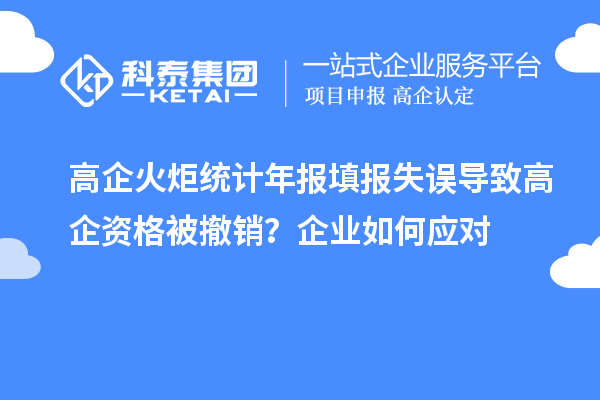 高企火炬统计年报填报失误导致高企资格被撤销？企业如何应对