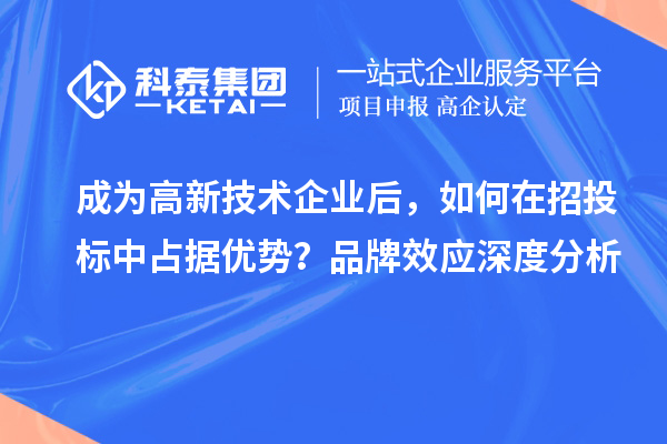 成为高新技术企业后，如何在招投标中占据优势？品牌效应深度分析